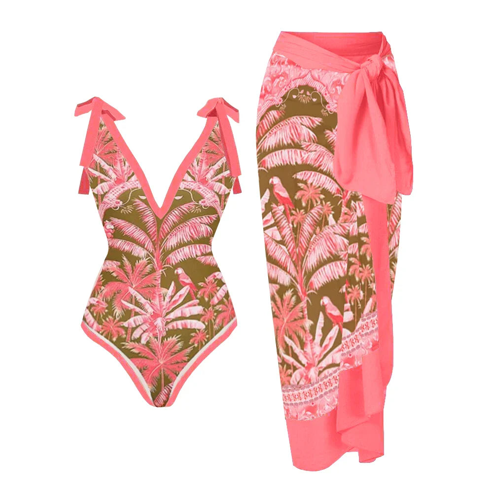 qgtao New Arrival Push Up Women Bikini Set Floral Printed Ruffle Bikinis Strappy Bandage Swimwear Brazilian Biquini Bathing Suit