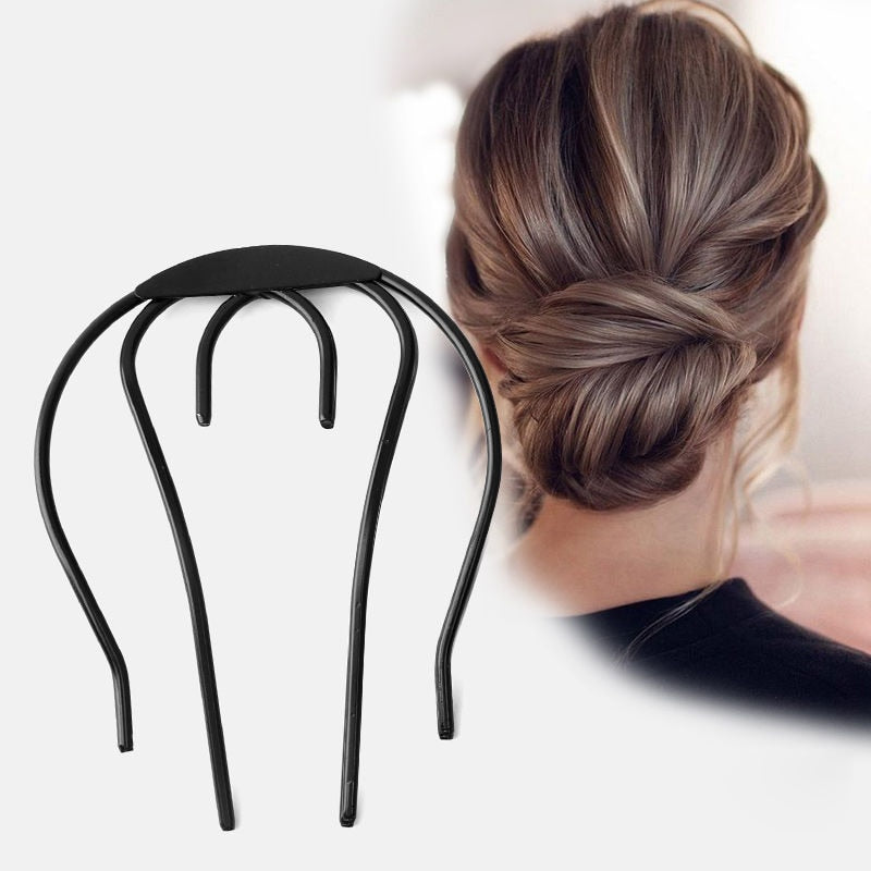 Women Hairpins Styling Clip Fluffy Stick Bun Maker Plastic Braiding Tool Ponytail Holder Hair Combs Hair Clip Accessories