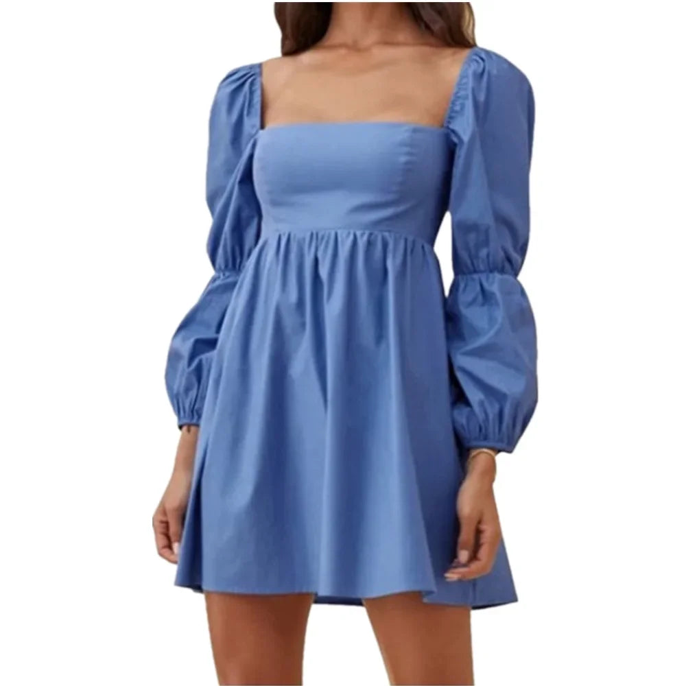 Fashion Clothes Casual Elegant Long Sleeve Women Clothing Vintage Dress for Women Summer Mini Dress Streetwear