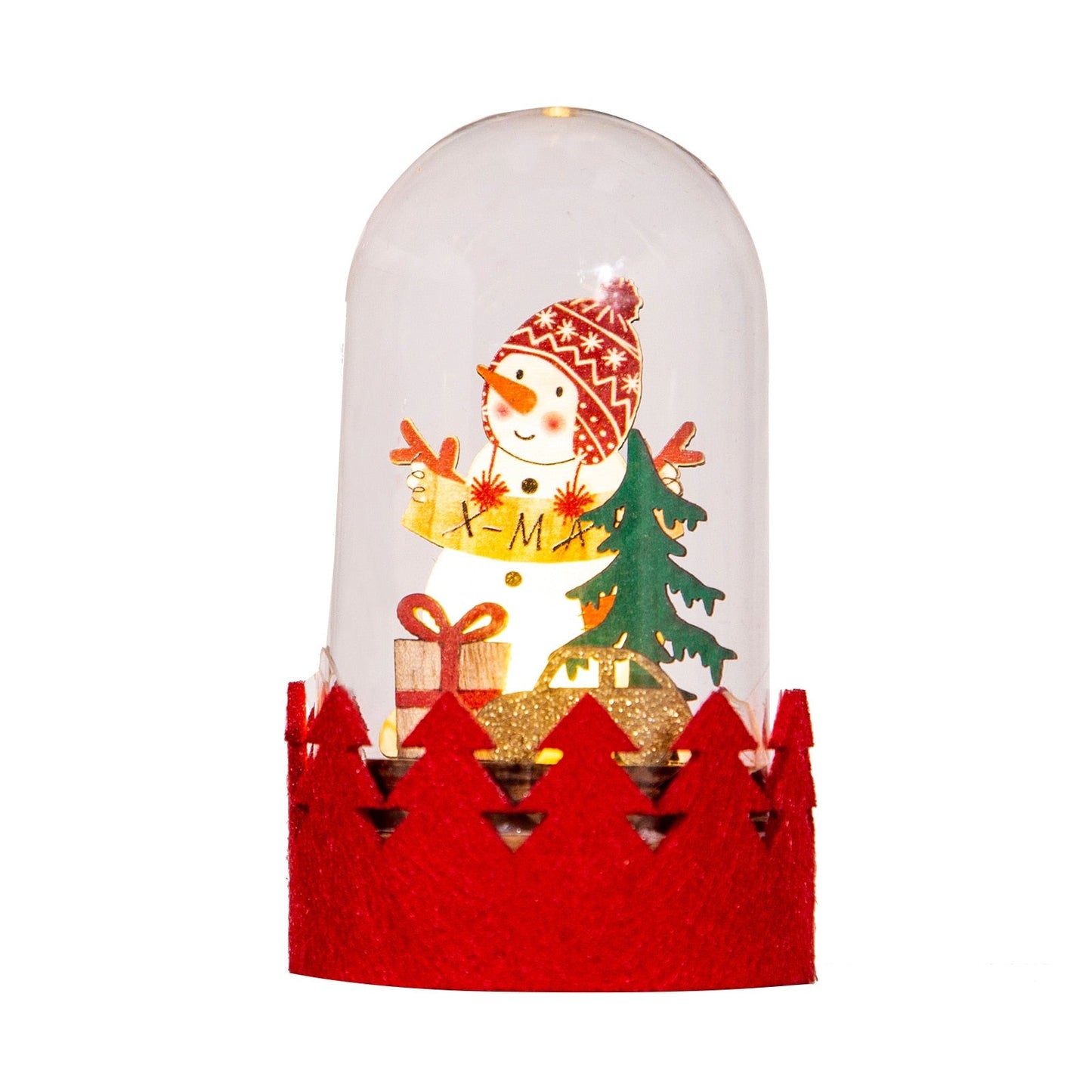 Christmas Decoration LED Luminous Wooden Ornaments Santa Claus Elk Home Desktop Decor Crafts New Year Festival Christmas Gifts