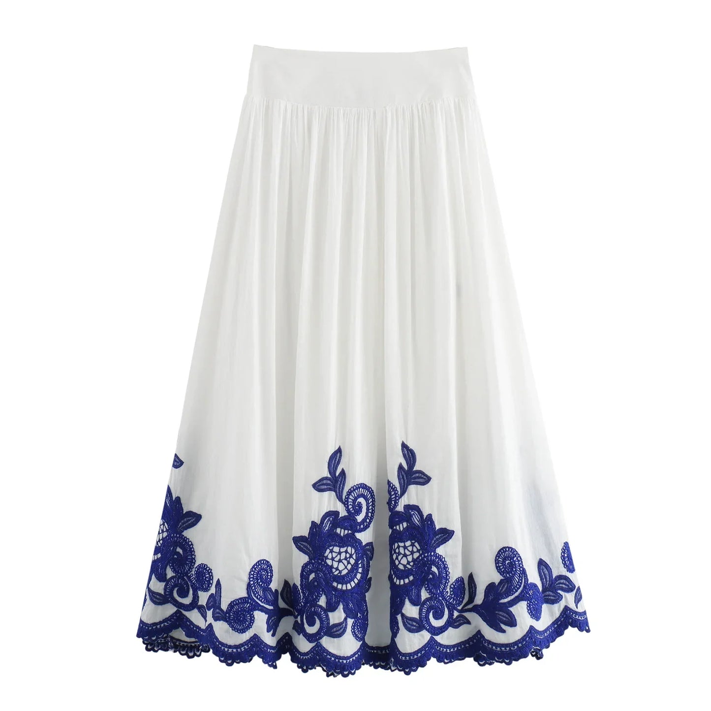 qgtao 2024 Women's Ethnic Embroidered Top Shirt Loose Elastic Waist Skirt Women's Clothing Sales Plus Size Women Clothing