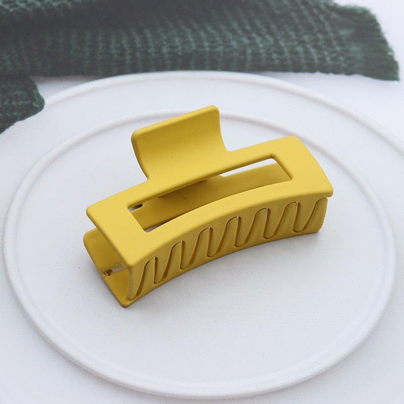 Korean Women Girls Plastic Hair Claws Hair Clips Headwear Large Size Hairpin Crab Barrette Fashion Ornament Hair Accessories