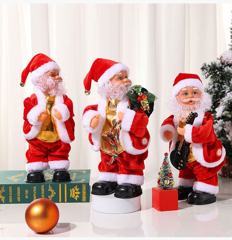 Christmas Electric Musical Hip Dancing Santa Claus Doll Toys Twerking Doll Party Christmas Decoration Gifts Ornaments for Kids