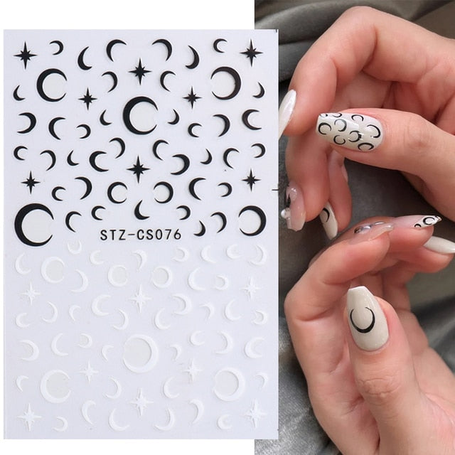 3D Christmas Sticker for Nails Cute Cartoon Sliders Snowflake Elk Xmas Tree Decal Gel Polisn Manicure Nail Art Decor SACA717-724