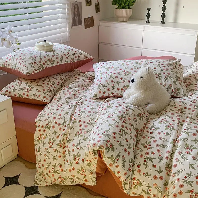 Yeknu Euro Bedding Set Free Shipping Beddings Sets Princess Style Pure Cotton Intensification Level A Bedroom Set Queen Size Bed Sheet