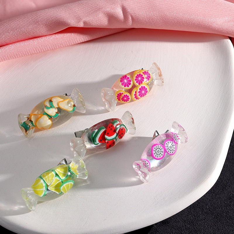 New Small Bow Hairpins Cute peach rose headwear hair accessories Girl side bangs clip sweet Hair Clips headdress Jewelry