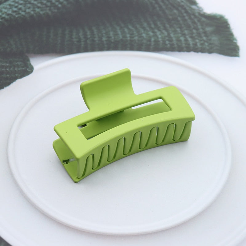 Korean Women Girls Plastic Hair Claws Hair Clips Headwear Large Size Hairpin Crab Barrette Fashion Ornament Hair Accessories