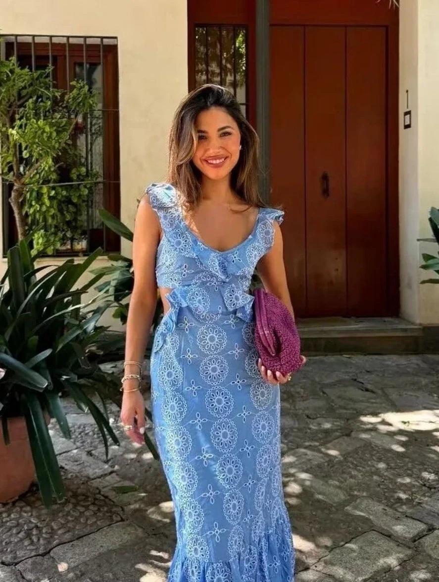 qgtao 2024 Women's Robe Embroidered Layered Dress Dresses on Sale Clearance Sexy Costume Long Femme Elegant Fashion Summer