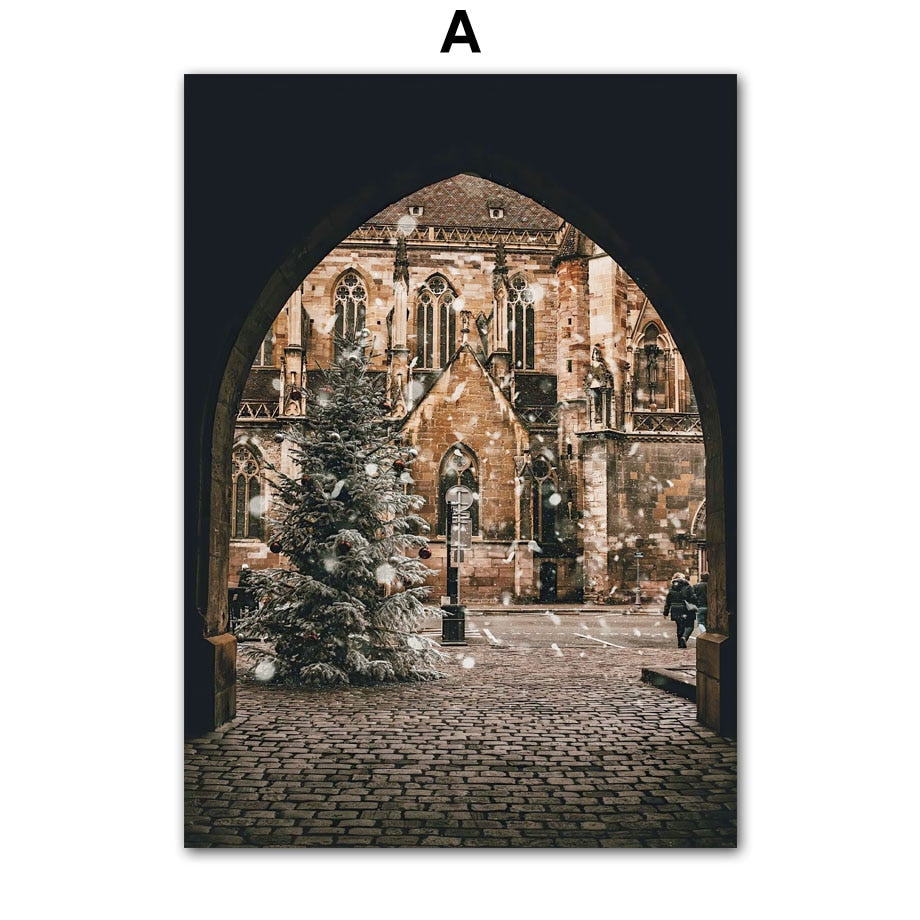 Christmas Gift Snowman Snowflake Cookies Living Room Decoration Posters And Prints Wall Art Canvas Painting Home Wall Pictures