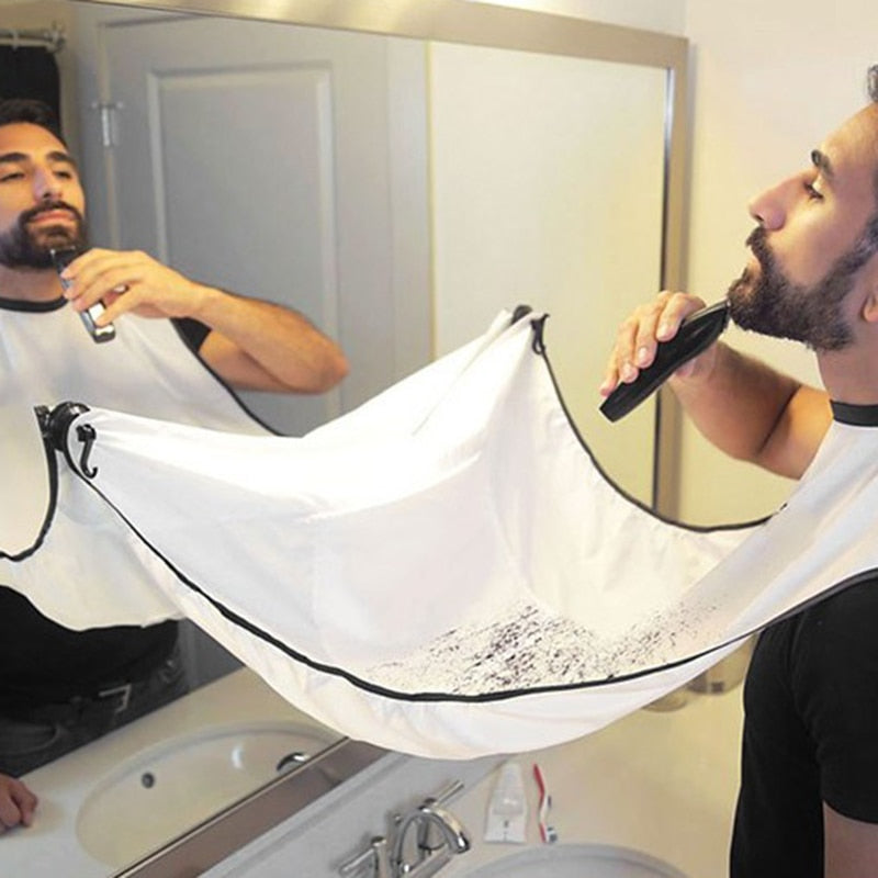 120*78CM Beard and Mustache shaving apron Cape Bib for Shave with Suction Cups Attach to Mirror Hairdressing Removal Tools