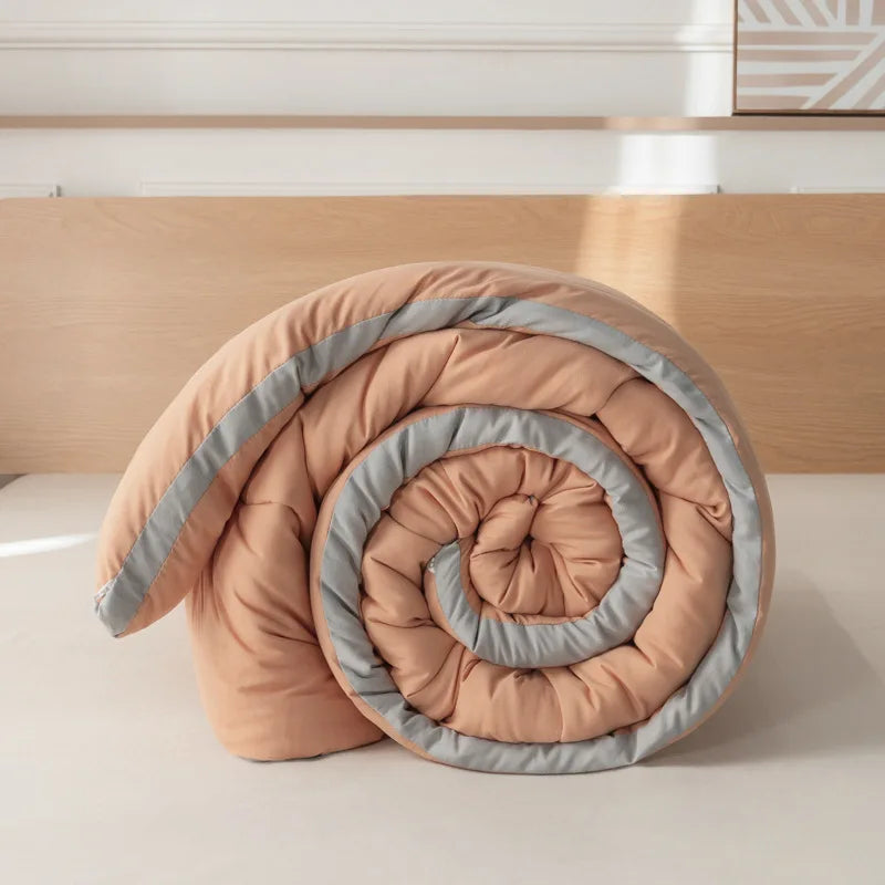 Yeknu Pure Color Simple Washed Cotton Quilt Winter Quilt Core Thickened Warm Quilt Single and Double Spring and Autumn Quilt