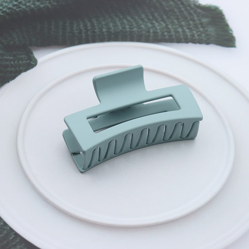 Korean Women Girls Plastic Hair Claws Hair Clips Headwear Large Size Hairpin Crab Barrette Fashion Ornament Hair Accessories