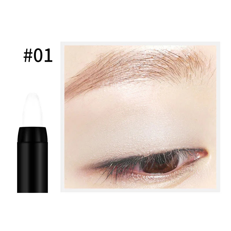 qgtao - Waterproof Pearlescent Eyeshadow Pencil Stick 16 Colors Lasting Glitter Shimmer Eye Shadow Pen Eyeliner Stick Eyes Makeup Tools