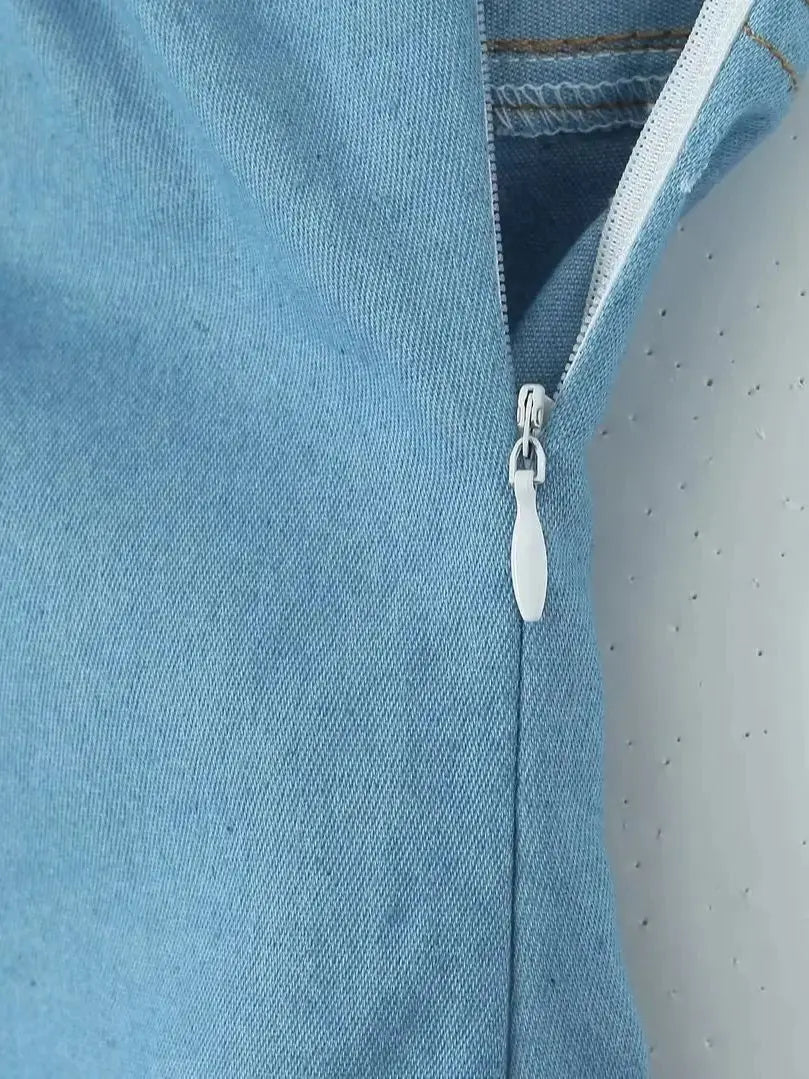 qgtao  Women's Fashion Sexy denim strapless Dress Women Summer vintage Mini dress female party short dress dress