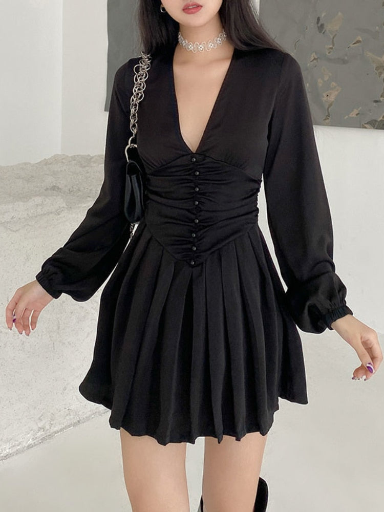 Black Elegant Vintage Dress