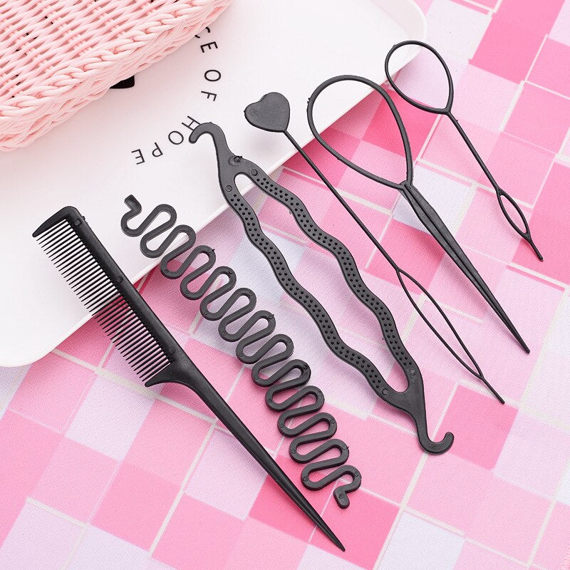 Women Girls Donut Hair Bun Maker Disk Curler Roller Braiding Tool DIY Hair Twist Clip Styling Tools Hairstyle Accessories