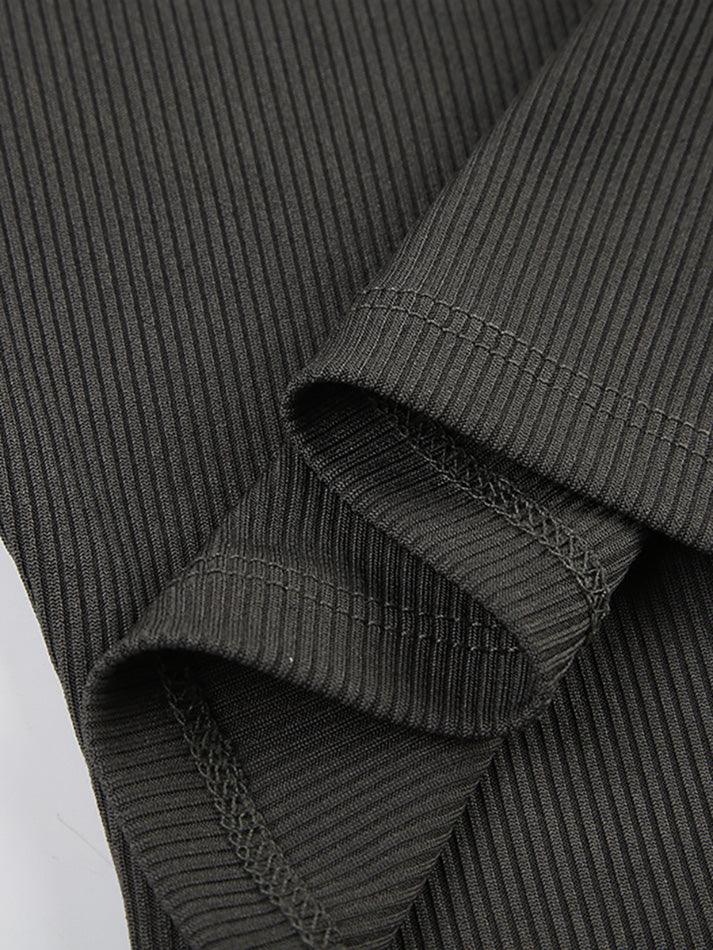 Contrast Color Bow Tie Up Two-Piece Top