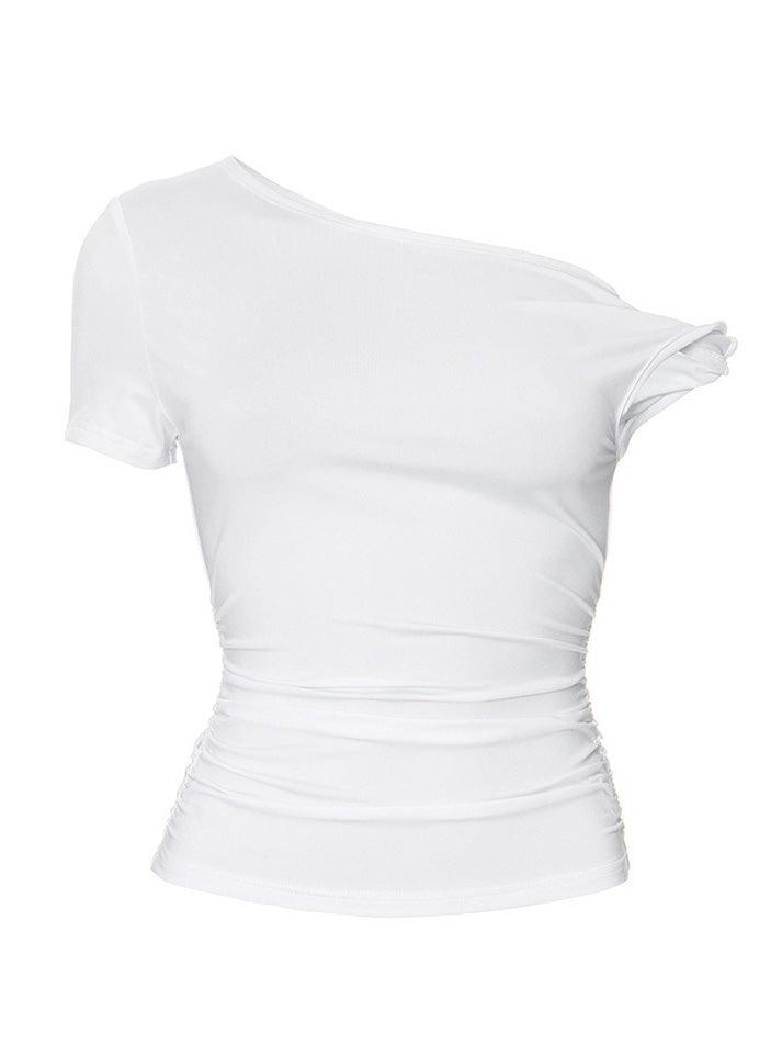 Twisted Asymmetrical Short Sleeve T-shirt
