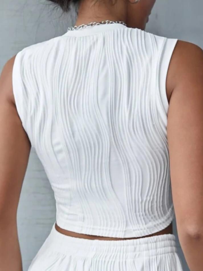 Sleeveless Rib Knit Tank Top