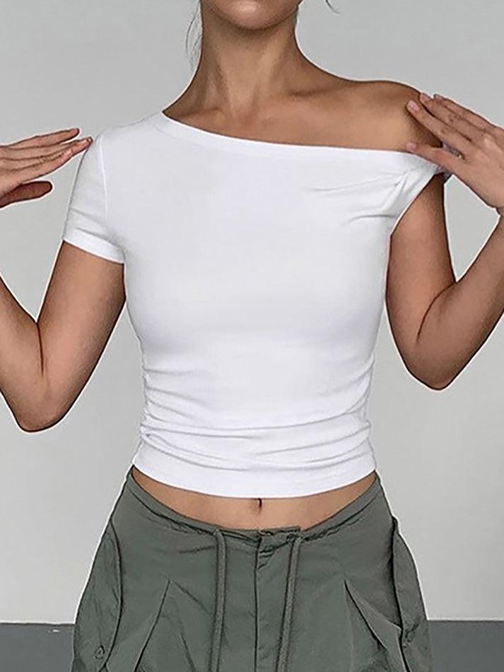 Twisted Asymmetrical Short Sleeve T-shirt