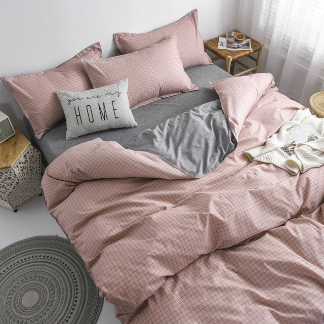 Yeknu Floral Printed Home Queen Bedding Set Soft Fresh Comfortable Duvet Cover Set with Sheets Quilt Covers Pillow Cases 3-4 Pcs Sets