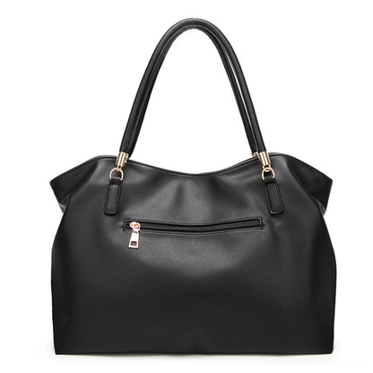 2025 popular  Fashion Women's Bag Casual Women's Handbag Simple Soft Leather PU Women's Bag Golden Fox Pendant Tote Bag