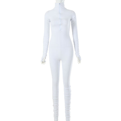 2025  hot-selling   explosion  new women's clothing sexy tight solid color jumpsuit one-piece delivery