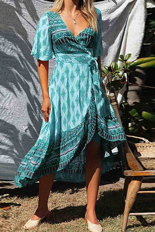 qgtao Bohemian Printed Midi Dress(3 colors)