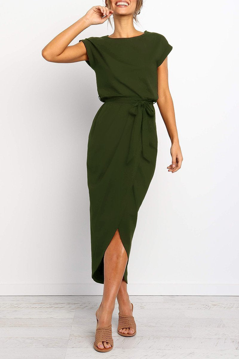 qgtao After Midnight Ankle Length Midi Dress(4 Colors)