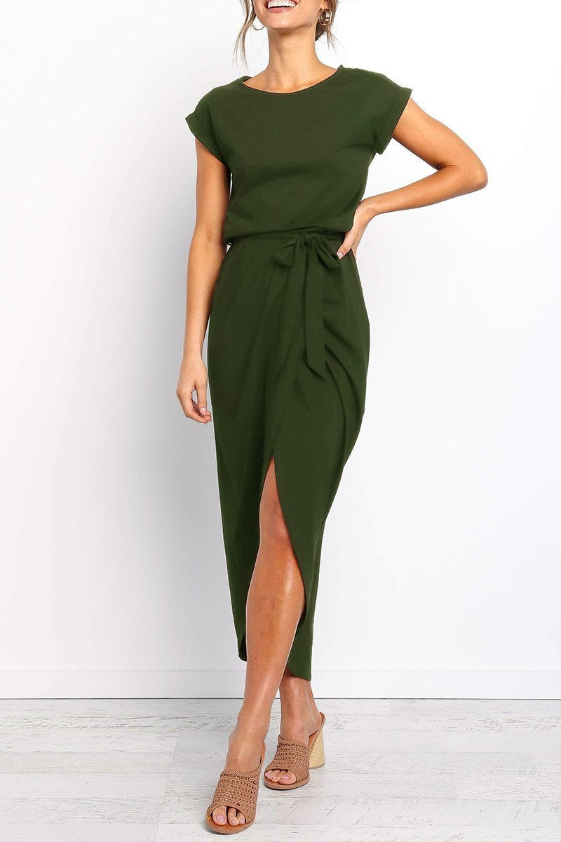 qgtao After Midnight Ankle Length Midi Dress(4 Colors)