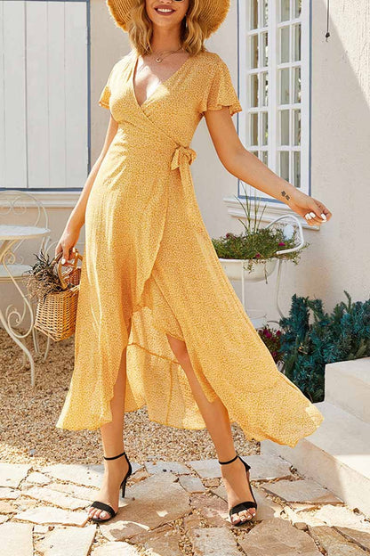qgtao Casual Floral Length Dress ( 3 Colors )
