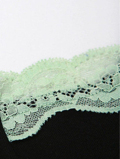 Paneled Lace Crop Cami Top