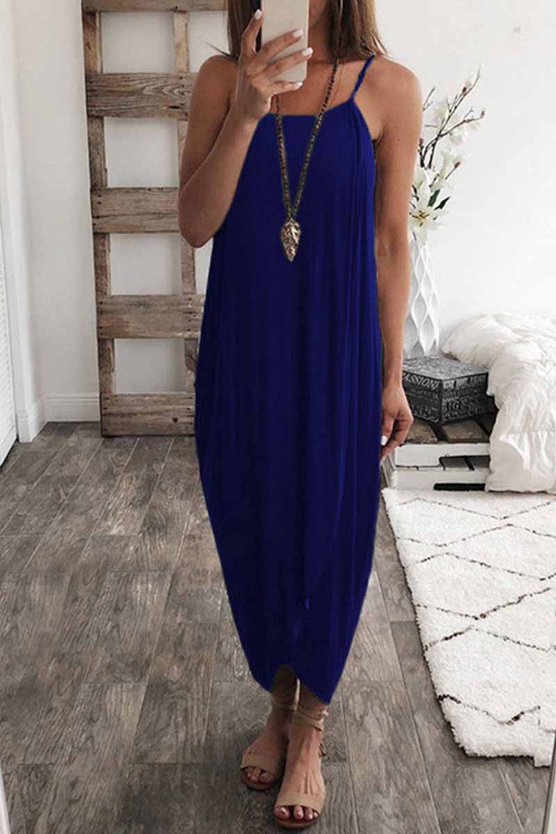 qgtao Solid Color Knitted Loose And Irregular Midi Dress(3 Colors)