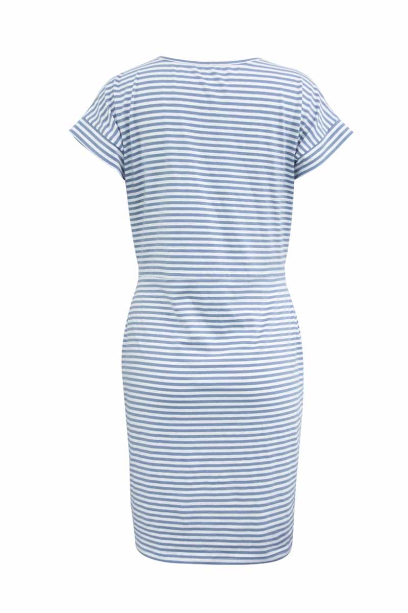 qgtao Striped Knot Design Grey Midi Dress(5 Colors)