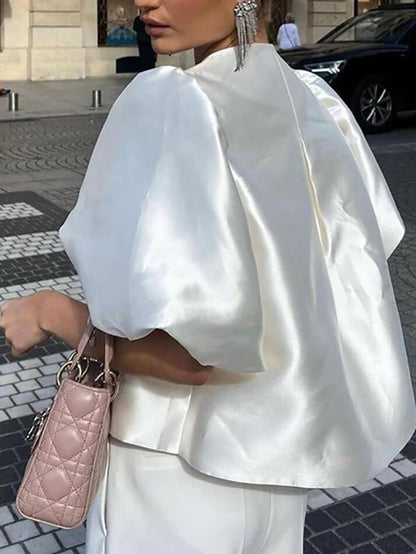 Oversized Puff Sleeve Blouse