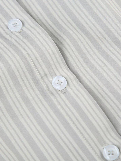 Simple Stripes Long Sleeves Shirts