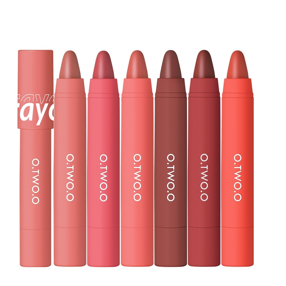 12pcs Lipstick Pencil Lip Liner 6 Colors Velvet Matte Finish Waterproof Long-lasting Smudge proof Lipstick Pen Makeup