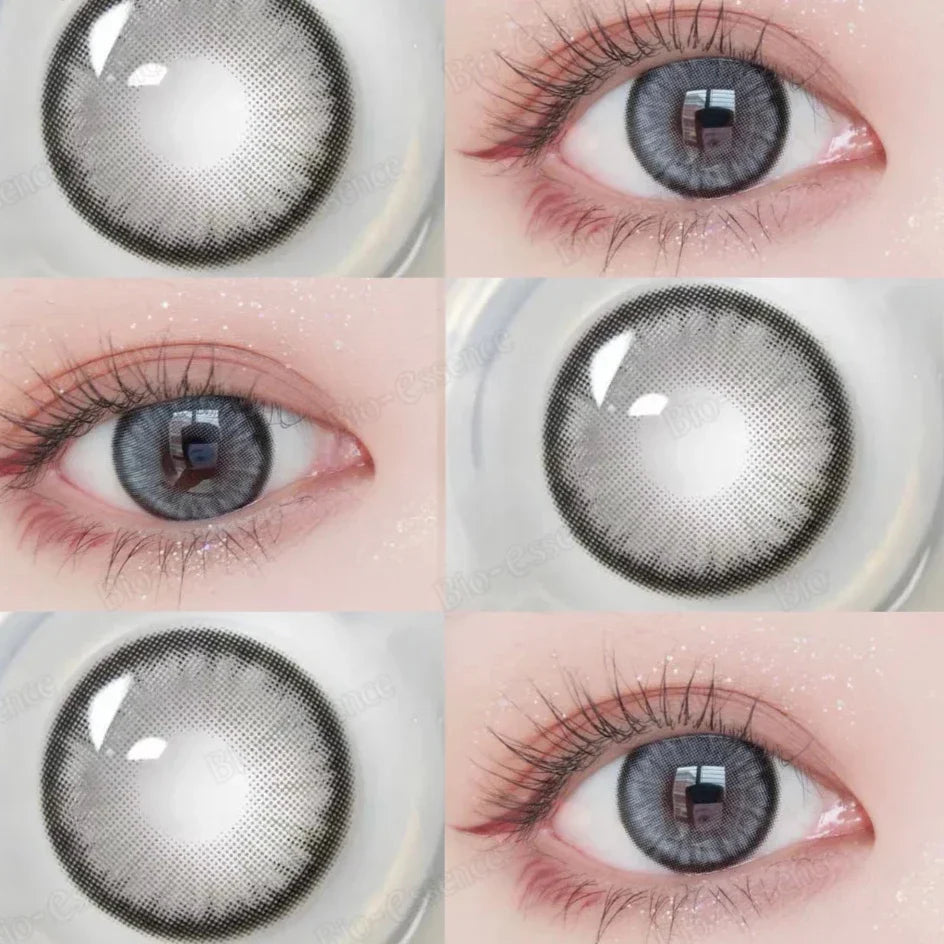 qgtao  1 Pair Korean Lenses Colored Contact Lenses With Degree Myopia Lenses Brown Contact Lenses Big Eye Lenses Natural