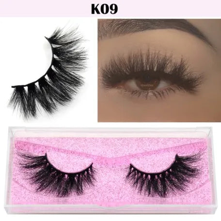 qgtao Mink Eyelashes 3D Mink Hair False Eyelashes Natural Thick Long Eye Lashes Fluffy Makeup Beauty Extension Tools