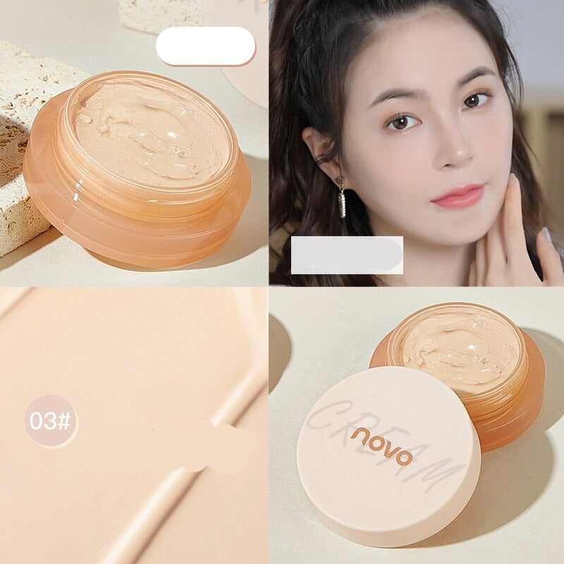 Natural Full Cover Base Concealer Cream Women Face Makeup Moisturizing Long Lasting Cover Dark Circles Acne Pores Cream Cosmetic