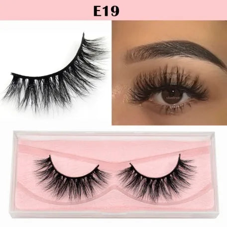 qgtao Mink Eyelashes 3D Mink Hair False Eyelashes Natural Thick Long Eye Lashes Fluffy Makeup Beauty Extension Tools