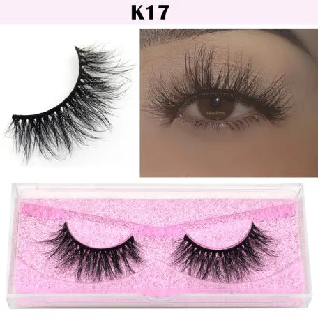 qgtao Mink Eyelashes 3D Mink Hair False Eyelashes Natural Thick Long Eye Lashes Fluffy Makeup Beauty Extension Tools