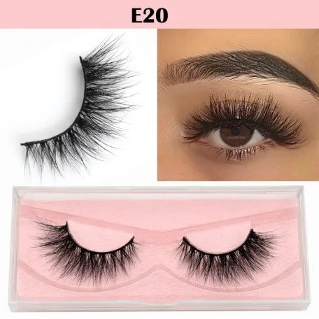 qgtao Mink Eyelashes 3D Mink Hair False Eyelashes Natural Thick Long Eye Lashes Fluffy Makeup Beauty Extension Tools