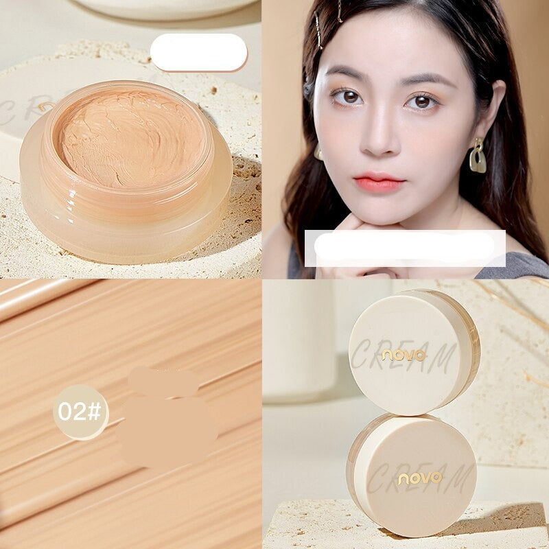 Natural Full Cover Base Concealer Cream Women Face Makeup Moisturizing Long Lasting Cover Dark Circles Acne Pores Cream Cosmetic