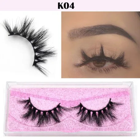 qgtao Mink Eyelashes 3D Mink Hair False Eyelashes Natural Thick Long Eye Lashes Fluffy Makeup Beauty Extension Tools