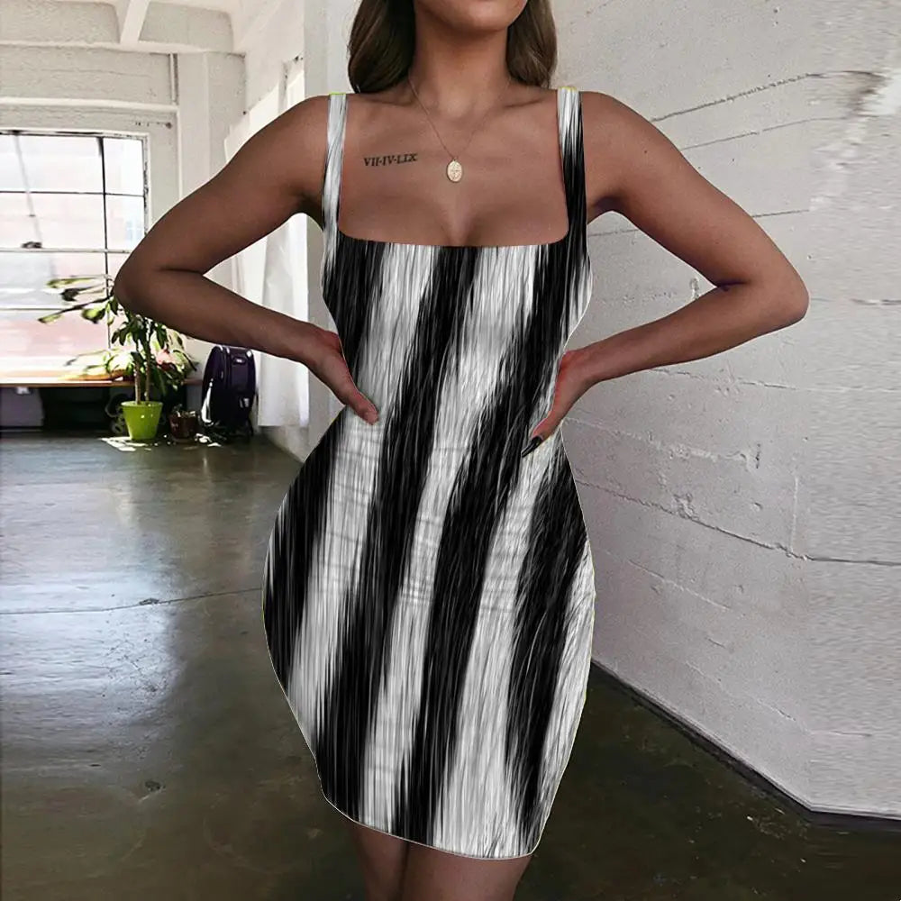 qgtao  Pigment Dress Women Graffiti Ladies Dresses Rose Pink Bodycon Dress Street Sundress Womens Clothing Party Vintage Beach