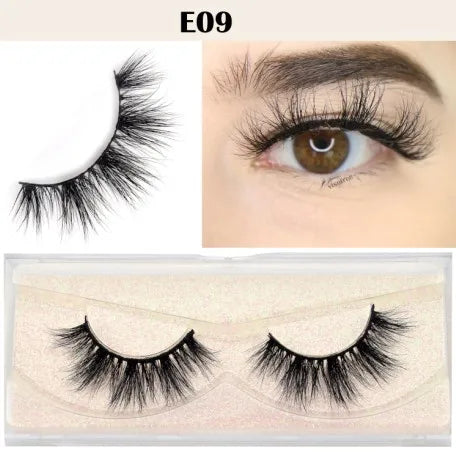 qgtao Mink Eyelashes 3D Mink Hair False Eyelashes Natural Thick Long Eye Lashes Fluffy Makeup Beauty Extension Tools