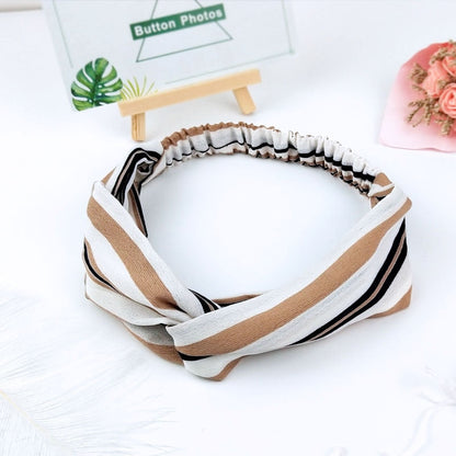 Women Cross Solid color Hair Bands Girls Print Flower Headbands Fashion Turban Make up Hair Accessories FD127