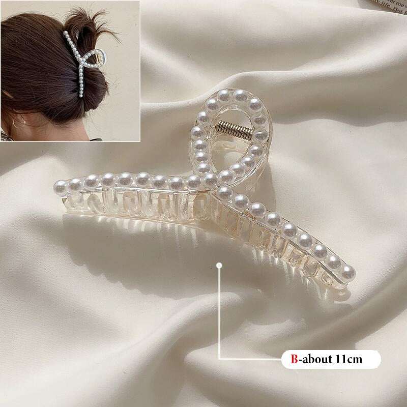 Simple Metal Hollow Out Geometric Hair Claw Ladies Elegant Hair Accessories Cross Crab Bath Clip For Women Fashion Girl Headwear