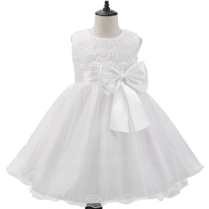 Girl Flower Christmas Tutu Princess Dress Children Costume Clothing Kids Birthday Wedding Party Gown Dresses For 3-10Y Girls